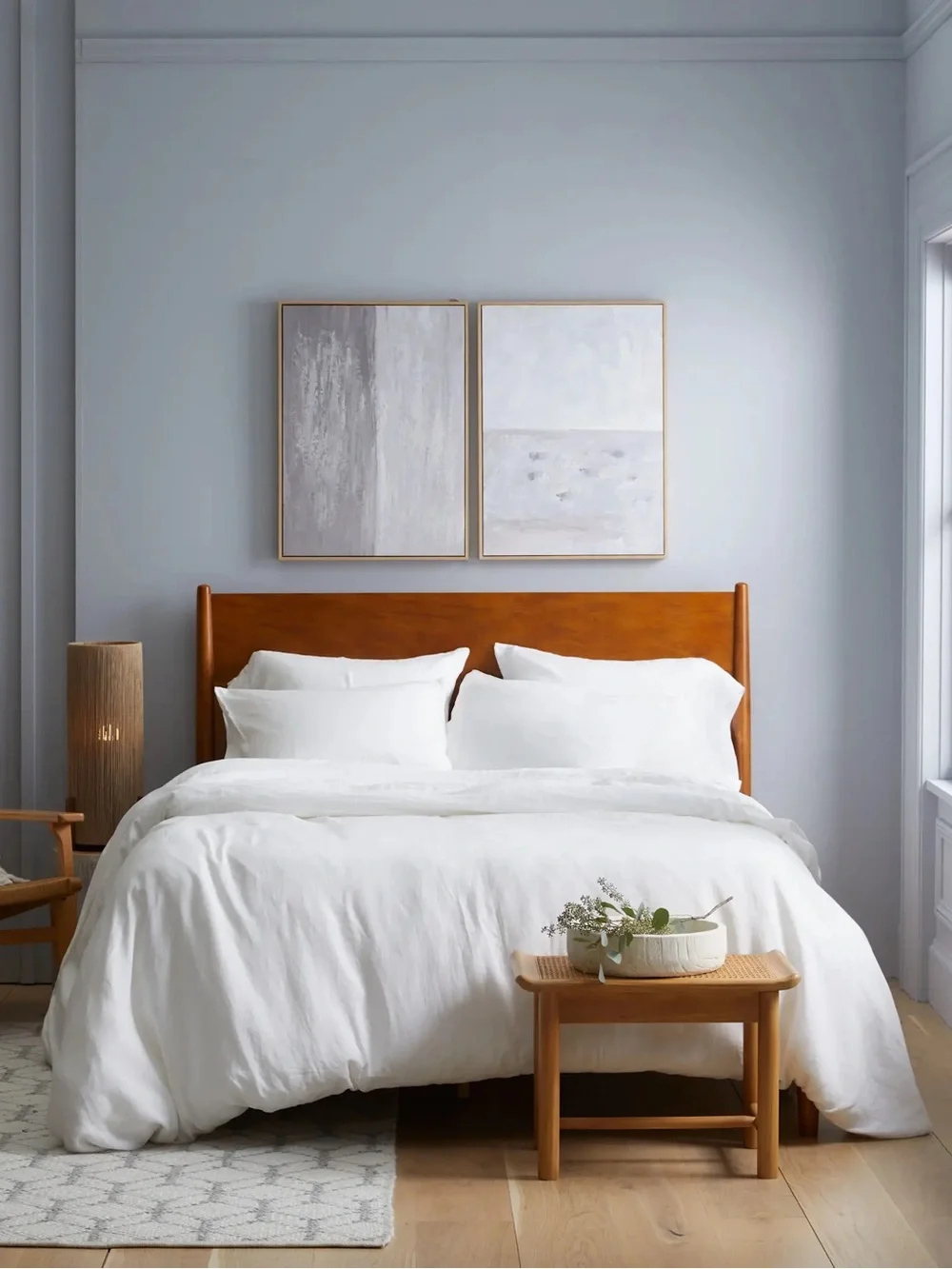 Quince European Linen Duvet Cover White Queen